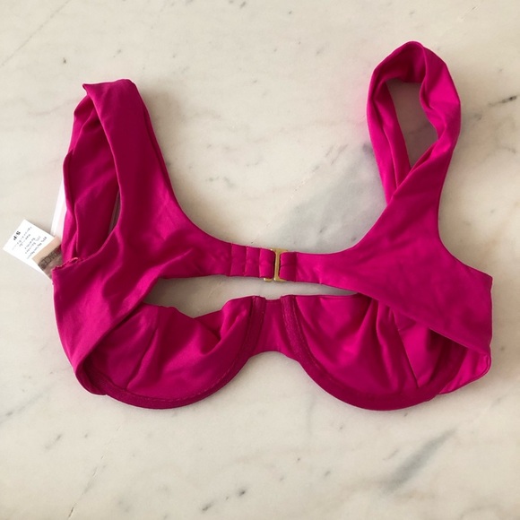 L*SPACE Tori Bra Bikini Top Bouganvillea Pink Revolve - Picture 7 of 9